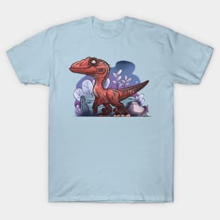 Ravishing Red Raptor: Velociraptor T-Shirt